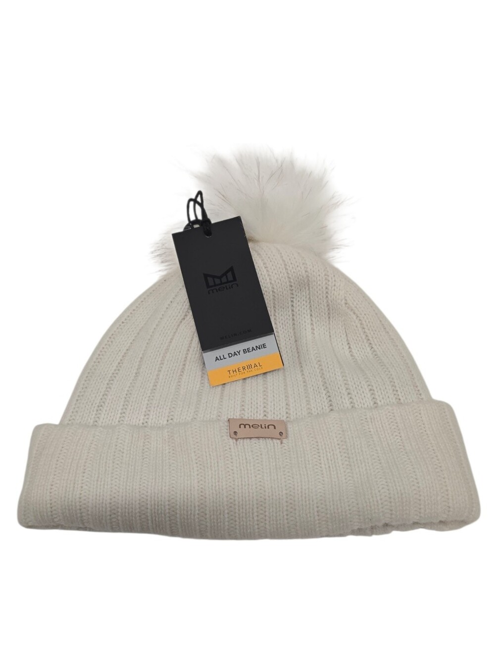NWT Melin All Day Pom Beanie Antique White‎
